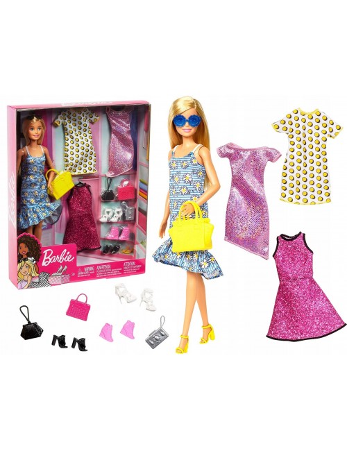 Barbie Zestaw Lalka + Ubranka + Akcesoria GDJ40