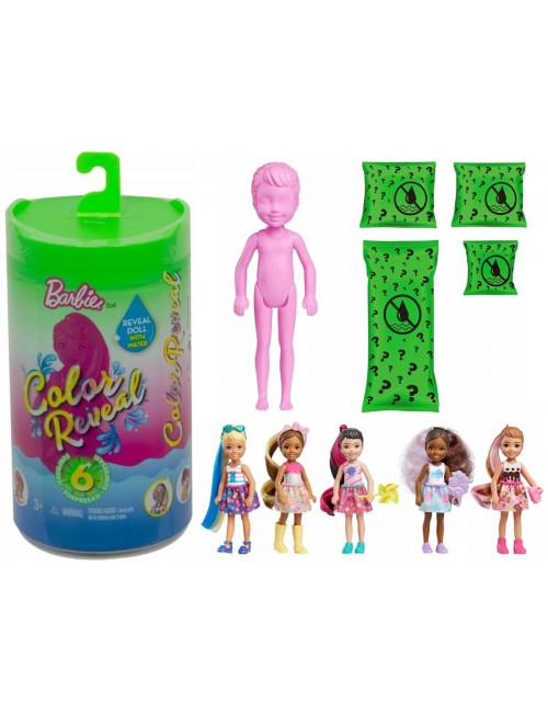 Barbie Chelsea Mattel Kolorowa Niespodzianka w Tubie GPD41
