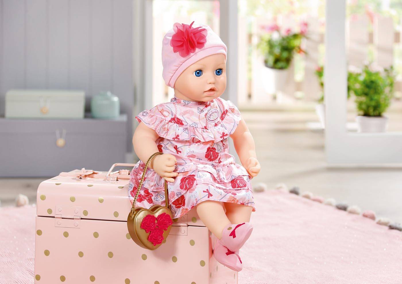 ”Baby Annabell Sukienka różowa w kwiatki 702031