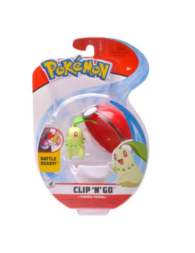 Pokemon Clip'N'Go Pokeball z figurką Chikorita 5cm 97650 Pokemon Clip'N'Go Pokeball z figurką Chikorita 5cm 97650