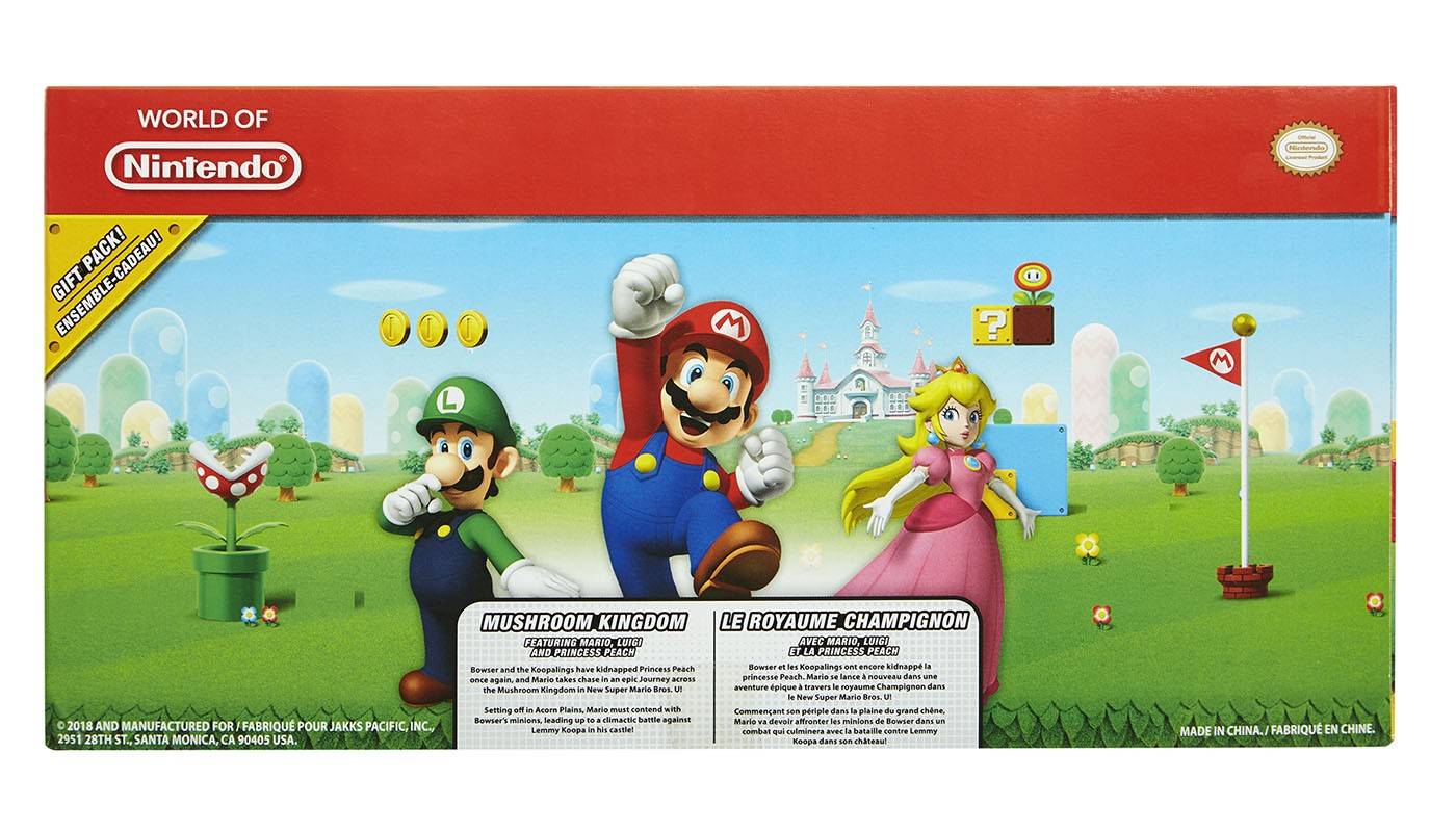 Super Mario Mushroom Kingdom Luigi Peach Mario 3 figurki 64511-4L