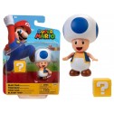 Super Mario niebieski Toad figurka i pytajnik 10 cm 403114