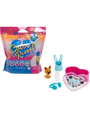Barbie Zwierzątko Figurka Color Reveal Kolorowa Niespodzianka GPD25 Mattel