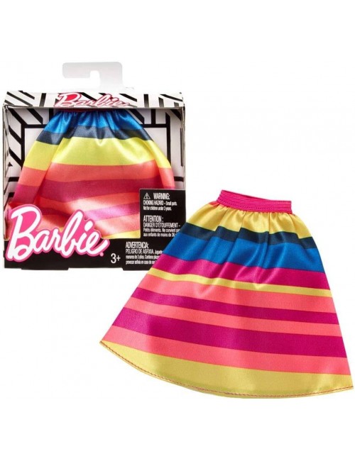 Barbie Ubranko Spódnica w kolorowe paski FPH36