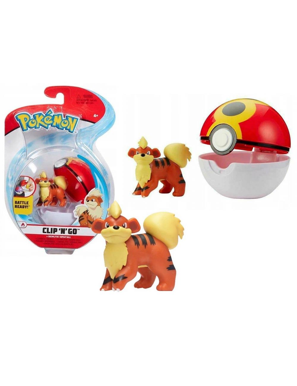 Pokemon Clip'N'Go Figurka Glowlithe i Repeat Ball 79409