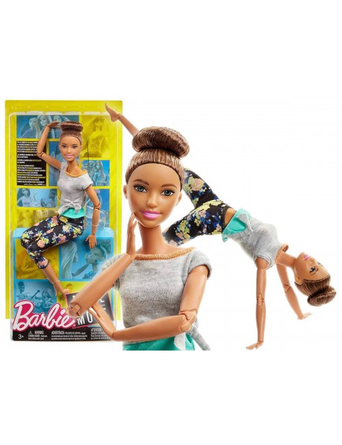 Lalka Barbie FTG82 Made to Move Gimnastyczka Szatynka