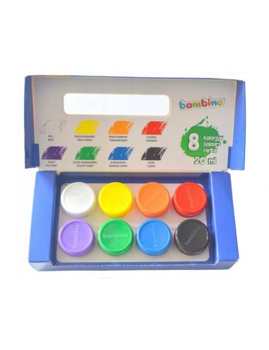 BAMBINO Farby Plakatowe dla dzieci 8 kolorów 5004995