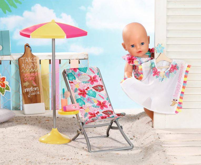 Baby Borna leżak i parasol plażowy + dodatki 829264