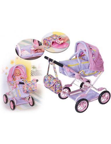 Baby Born Wózek Deluxe Pram dla Lalek z Torbą 828649