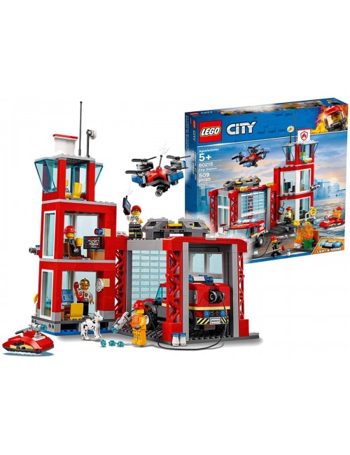 LEGO City Remiza Strażacka Dron Terenówka 60215