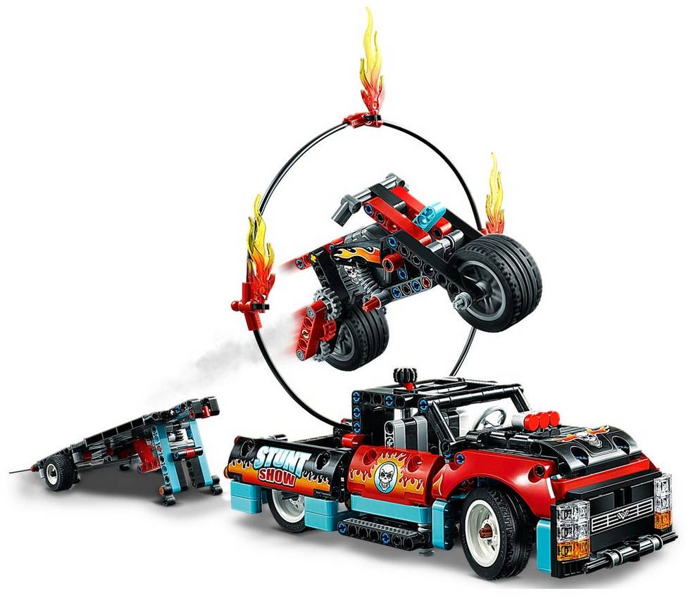 LEGO Technic furgonetka i motocykl kaskaderski 42106