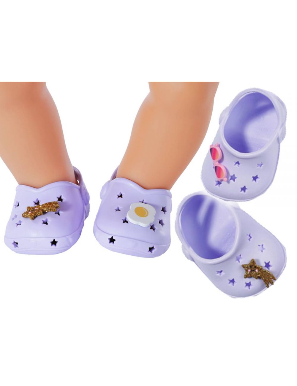 Baby Born Buciki Crocsy Holiday z Przypinkami Fioletowe 828311 Baby Born Buciki Crocsy Holiday z Przypinkami Fioletowe 828311