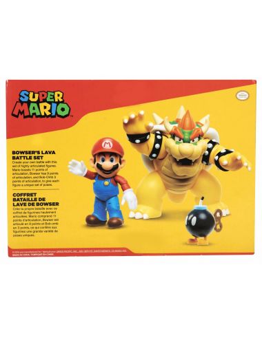 Super Mario Zestaw Mario vs Bowser Diorama S1 Lava Battle 64512