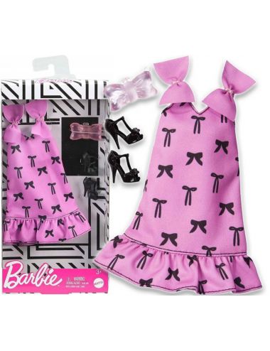 Barbie Sukienka w Kokardki Modne Kreacje GHW85