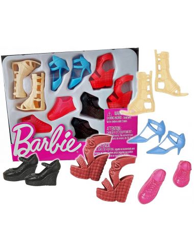 Barbie Modne Buty dla Lalki Zestaw 5 par FCR93