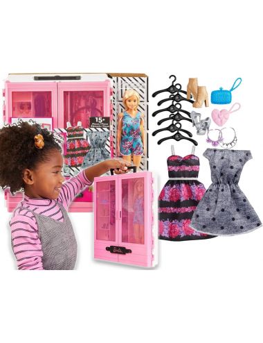Barbie Szafa na Ubranka Garderoba z Lalką Fashionistas GBK12 Mattel