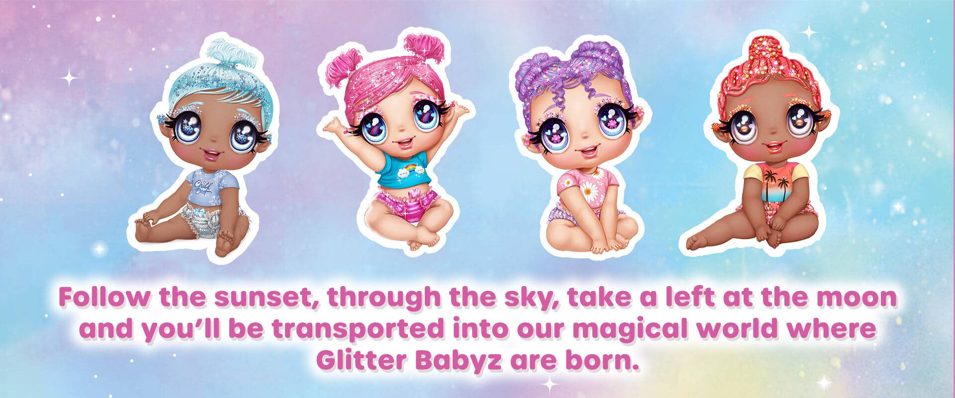 Glitter Babyz Lalka Lila Wildboom 574866