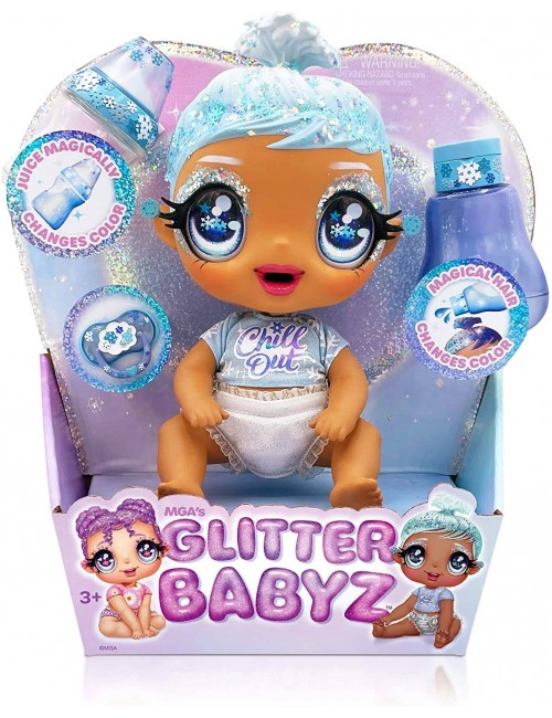 Glitter Babyz Lalka Zmieniająca Kolor Włosów January Snowflake 574859