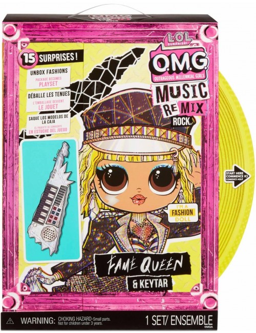 LOL Surprise OMG Remix Rock Lalka Fame Queen z Keytarem 577607