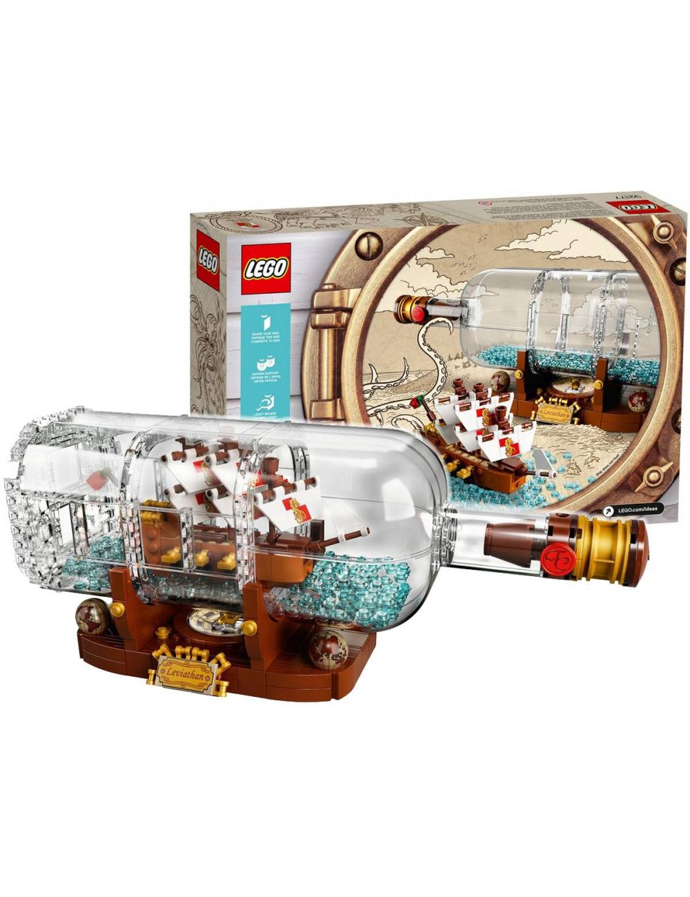 Ulydighed overdraw massefylde LEGO Ideas Statek w Butelce Zestaw Klocki 92177