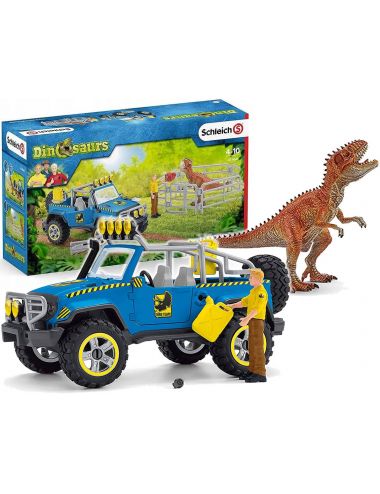 Schleich 41464 Samochód Terenowy z Miejscem dla Dinozaura Dinosaurs