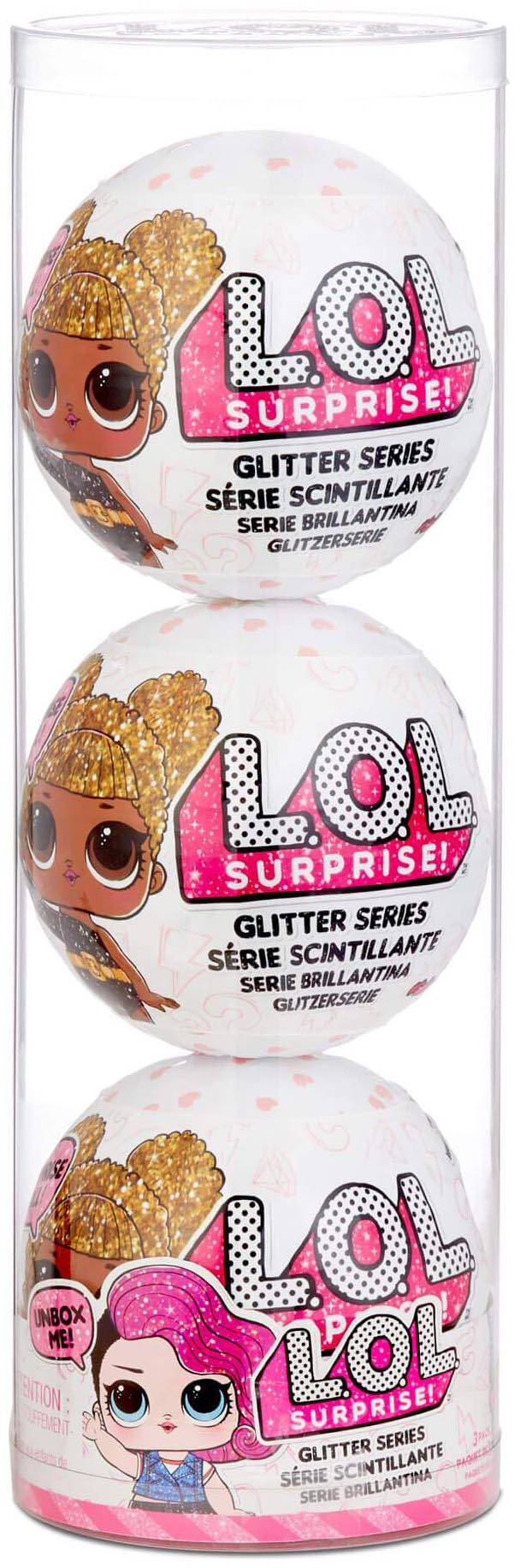 LOL Surprise Glitter Brokatowa Laleczka Styl 3 Reedycja 3-pak 576136
