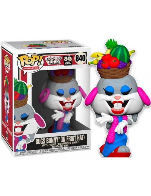 Figurine Funko Pop! Bugs Bunny 80th - Bugs In Fruit Hat, Looney Tunes, Vinyle Collectible (~9.5 Cm)