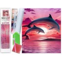 Mozaika Diamentowa 5D Haft Malowanie Delfiny Zwierzęta