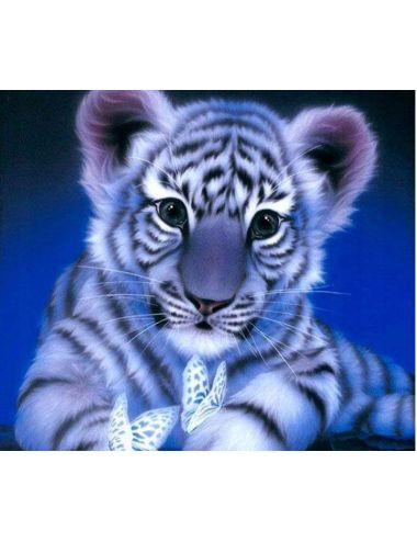 Mozaika Diamentowa 5D Haft Malowanie Tygrysek Kot