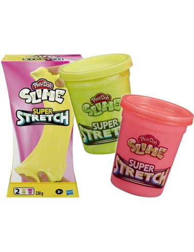 Play-Doh Slime Super Stretch 2-Pak Zestaw Róż Żółty Hasbro E9445