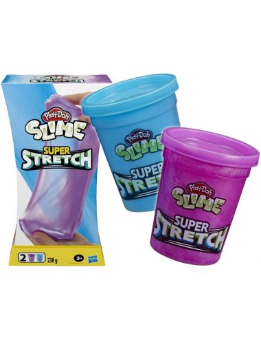 Play-Doh Slime Super Stretch 2-Pak Zestaw Niebieski Fiolet Hasbro E6888