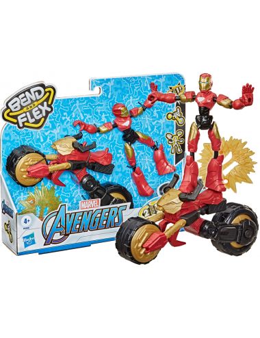 Hasbro Bend And Flex Iron Man z Motocyklem Marvel Figurka F0244