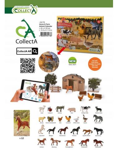 CollectA Kalendarz Adwentowy 2021 Na Farmie Zwierzęta Figurki 84178