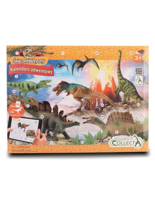 CollectA Kalendarz Adwentowy 2021 Świat Prehistoryczny Dinozaury Figurki 84177