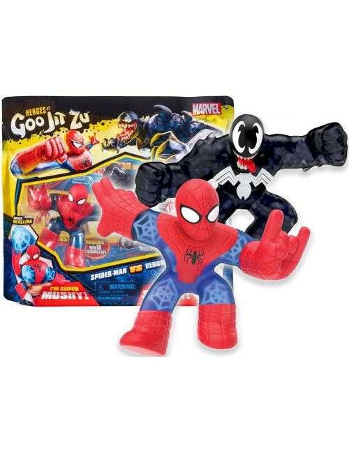 Goo Jit Zu Figurka Spiderman Vs Venom Marvel Miękka Gniotki 41146