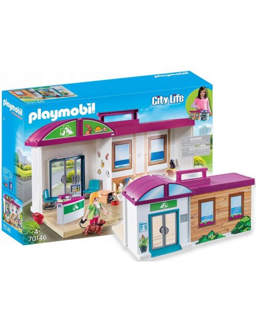 Playmobil City Life Przenośna Klinika dla Zwierząt Zestaw Klocki 70146