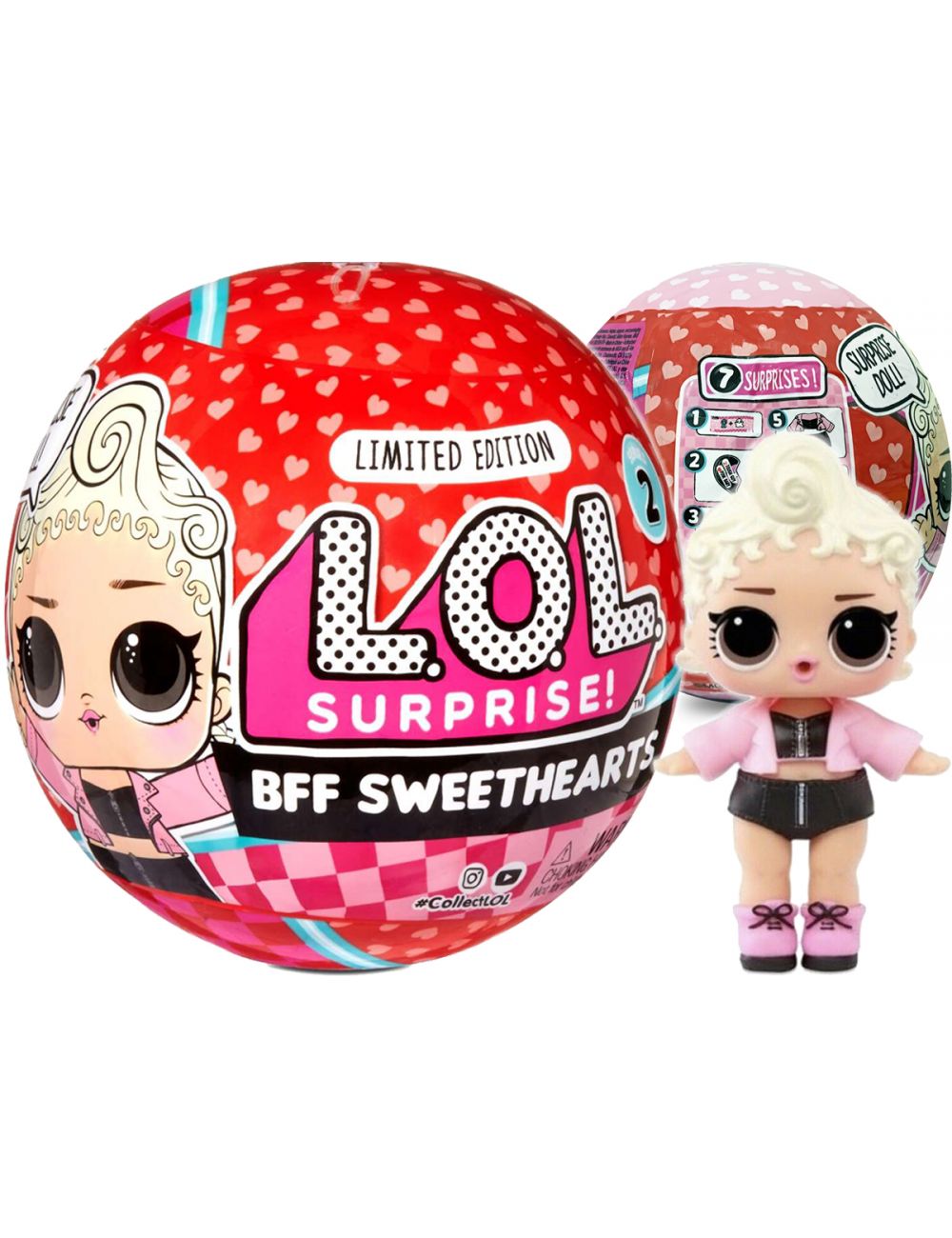 Lol Surprise BFF Sweethearts Valentines Supreme Pink Girl Walentynkowa Kula 579502