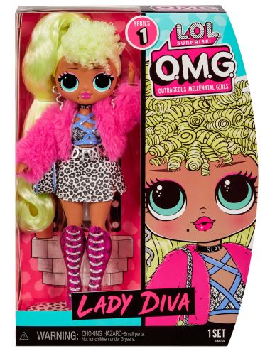 LOL Surprise OMG Lady Diva Lalka Modowa Seria 1 Reedycja 580539