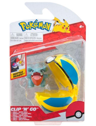 Pokemon PokeBall Figurka Clip'N'Go Gible 0160