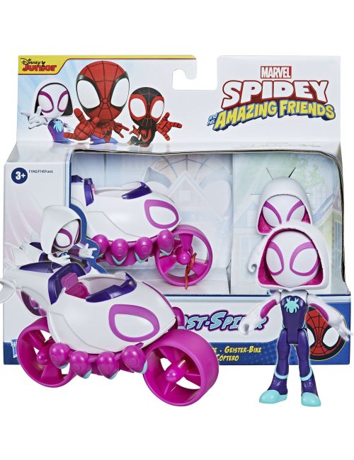 Marvel Spidey Amazing Friends Figurka Ghost Spider Z Pojazdem Hasbro F1942