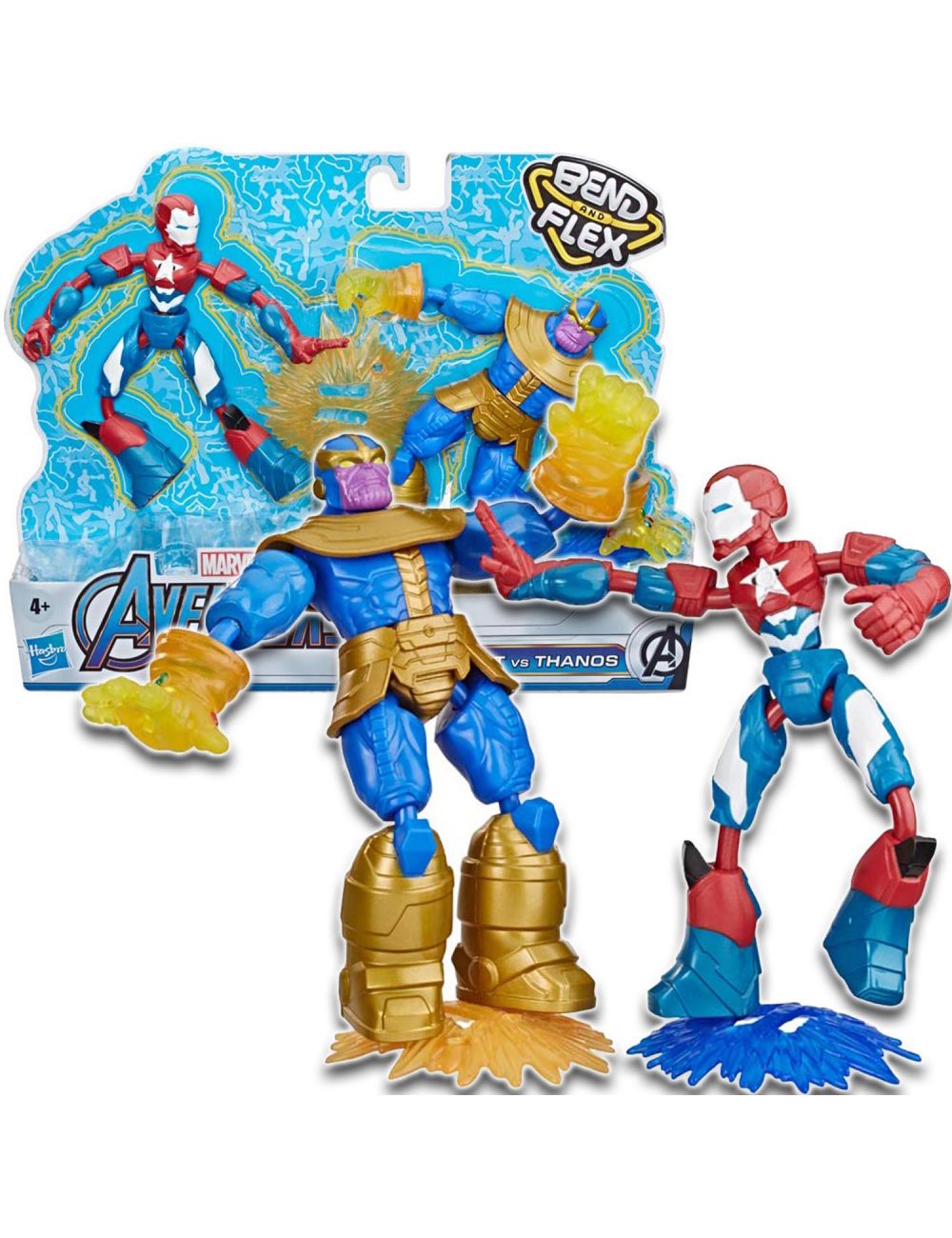 Marvel Figurka Iron Patriot i Thanos 15cm Bend & Flex Hasbro E9197