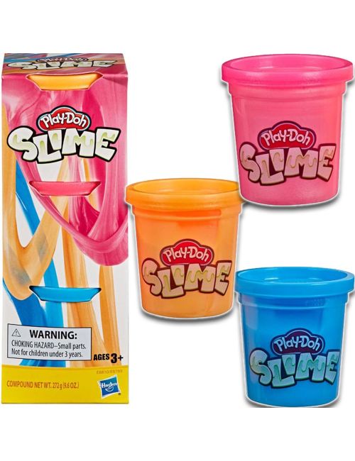 Play-Doh Slime 3-Pak Zestaw Niebieski Różowy Pomarańczowy Hasbro E8810