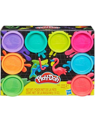 Play-Doh Neonowy Zestaw Ciastoliny 8-Pak Hasbro E5063