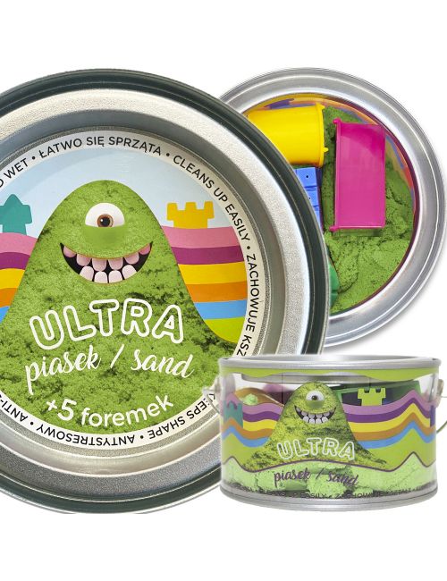 Epee Ultra Piasek Sand Zielony + 5 Foremek Zamki 200g Puszka 04253