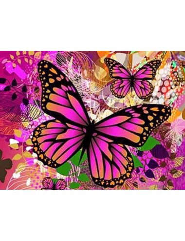 Malowanie Po Numerach Motyle W Różu Płótno Zestaw Kreatywny Norimpex 1005635