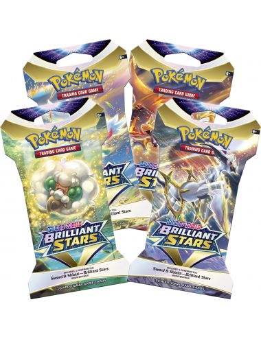 Pokemon TCG Brilliant Stars Sleeveed Booster Pack Karty Uzupełniające 9972