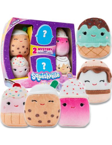 Squishville Sweet Tooth Squad Zestaw 6-pak Squishmallows Pluszaki