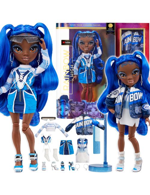 Rainbow High Lalka Coco Vanderbalt Seria 4 Niebieska Zestaw Dwie Stylizacje 578321