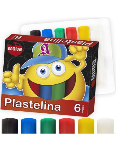 Mona Plastelina Okrągła 6 Kolorów 15g Zestaw 0012