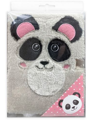 Pamiętnik z Kłódką Włochacz 3D Panda Miś 96 Kartek A5 3163